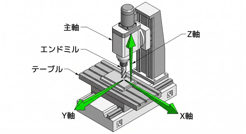 3軸加工イメージ